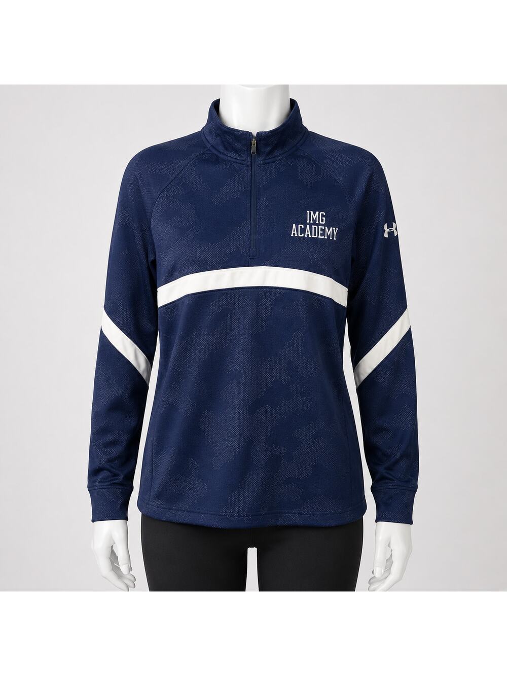 Under Armour IMG Academy Quarter Zip Camo Print Women's Small Blue Athletic